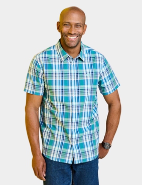 Weird Fish Check Shirt Blue
