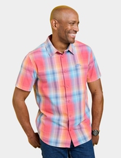 Weird Fish Check Shirt Coral