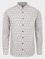 Lizard King Printed Long Sleeve Shirt Maroon