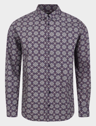 Lizard King Long Sleeve Tile Print Shirt 