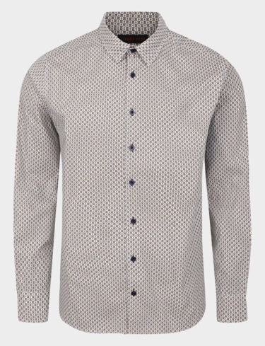 Lizard King Printed Long Sleeve Geo Print Shirt