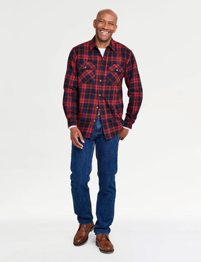 Pegasus Long Sleeve Check Shirt Navy