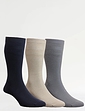 H J Hall Softop Extra Wide Fit 3 Pack Socks Assorted