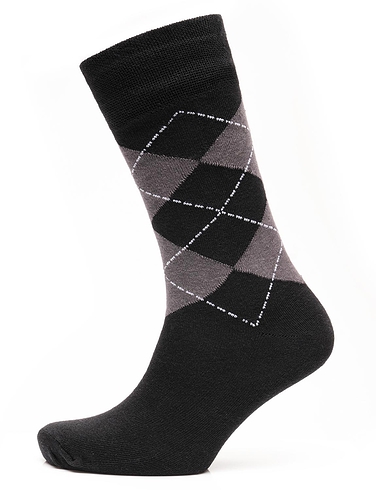 Pack of 6 Soft Grip Argyle Socks | Chums
