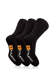 Farah Cotton Rich Soft Grip 3 Pack Socks Black