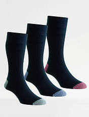 Softop Heel and Toe Diabetic 3 Pack Socks Assorted