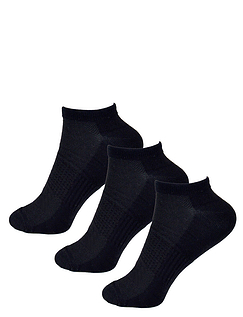 3 Pack Trainer Sock With Arch Support Black