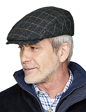 Stretch Tweed Cap Brown