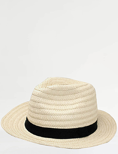 Straw Fedora Hat CREAM