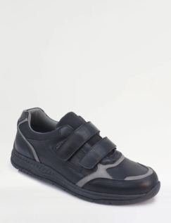 Truflex Touch Fasten Wide Fit Trainer Black