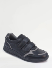 Truflex Touch Fasten Wide Fit Trainer Black