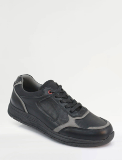 Truflex Wide Fit Lace Trainer Black