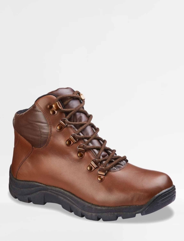 Leather Waterproof Extra Wide Fit Lace Hiker Boot