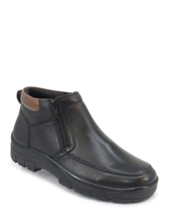 Pegasus Leather Wide Fit Waterproof Twin Zip Boot Black