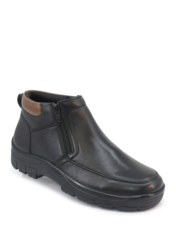 Pegasus Leather Wide Fit Waterproof Twin Zip Boot Black