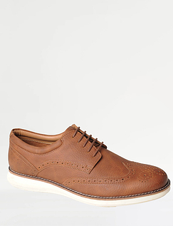 Catesby Comfort Fit Brogue Shoes Tan