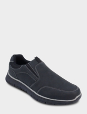 Dr Keller Wide Fit Slip On Trainer Shoe Black