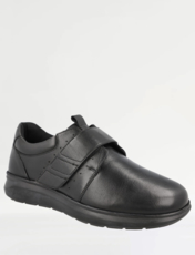 DB Shoes Mens Leather Lightweight Shoe Norton Extra Wide EE Black