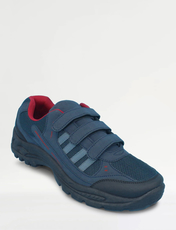 Pegasus Touch Fasten Wide Fit Walking Shoe Black