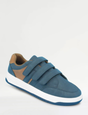 Pegasus Wide Fit Touch Fasten Trainer Navy