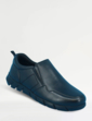 Pegasus Leather Extra Wide Slip On Shoe Black