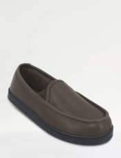 Dr Keller Extra Wide H Fit Faux Leather Slipper Brown