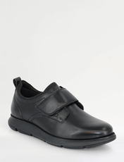 Pegasus Ortholite Premium Touch Fasten Wide Fit Leather Shoes Black