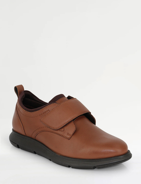 Pegasus Ortholite Premium Touch Fasten Wide Fit Leather Shoes Black