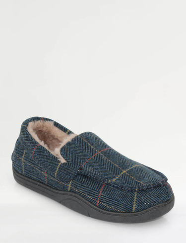 Dr Keller Wide G Fit Moccasin Slipper with Memory Foam