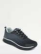 Pegasus Wide Fit Lace Lightweight Trainers Black