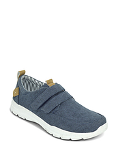 Dr Keller Wide Fit Touch Fasten Canvas Shoes Denim