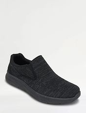 Pegasus Wide Fit Slip On Leisure Shoe Black