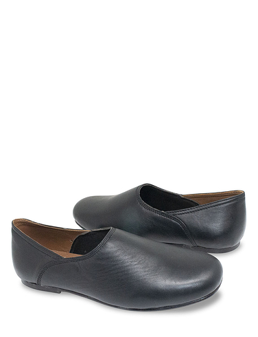 Leather Grecian Standard Fit Slipper With Leather Sole | Chums