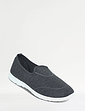 Pegasus Wide Fit Slip On Pumps Black