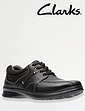 Clarks Cotrell Walk Wide H Fit Leather Lace Shoe Black