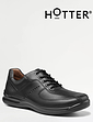 Hotter Lance Dual Wide Fit Leather Lace Shoe Black