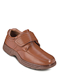 Mens Cushion Walk Touch Fasten Standard Fit Shoe Brown