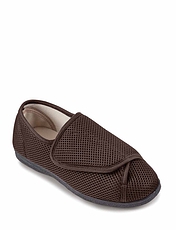 Wider Opening Padded Standard Fit Comfort Slipper Brown