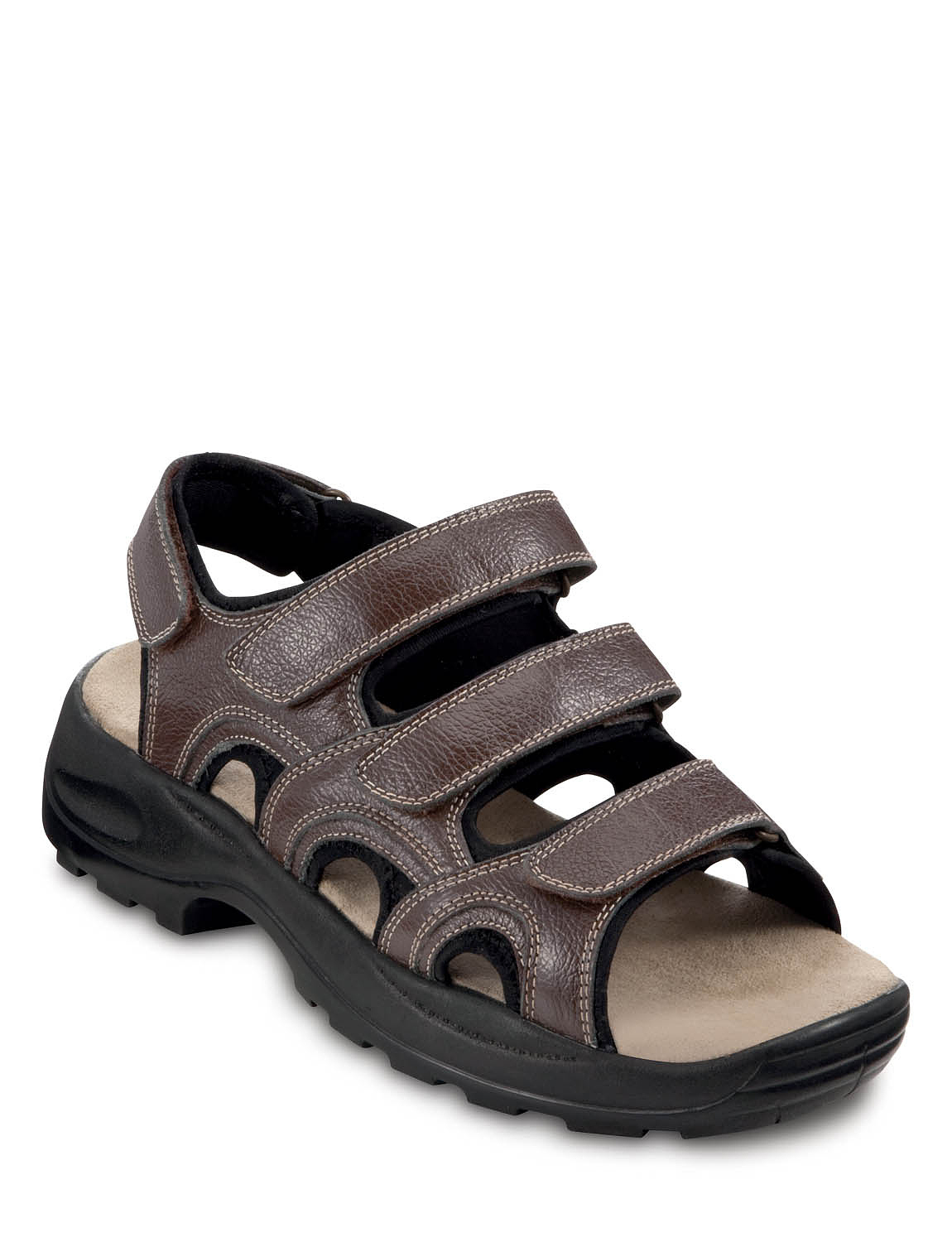 mens wide leather sandals