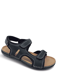 Fully Opening Sandal Black
