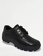 Pegasus Leather Wide Fit Lace Wide Fit Walking Shoe Black