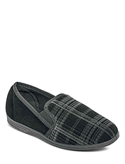 Standard Fit Velour Slipper Black