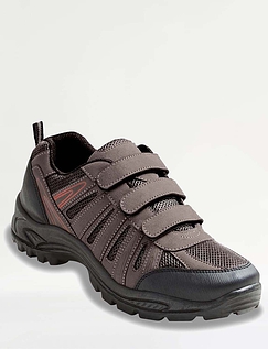 Wide fit mens trainers velcro fastening sale