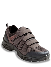 Touch Fasten Wide Fit Walking Shoe Brown