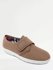 Wide G Fit Touch Fasten Canvas Shoes Navy