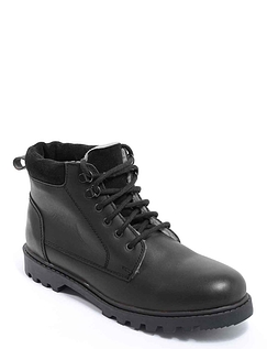 Pegasus Sherpa Fleece Lined Leather Boot Black