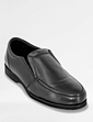 Leather Wide Fit Slip On Shoe Black