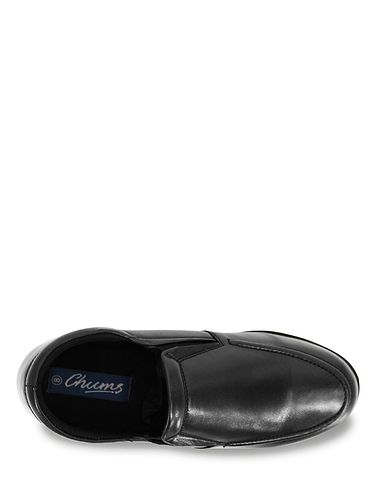 Leather Wide Fit Slip On Shoe