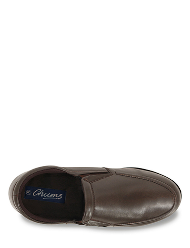 Leather Wide Fit Slip On Shoe