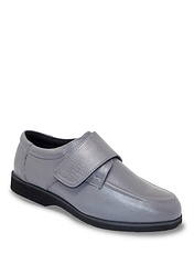 Leather Wide Fit Touch Fasten Shoe Black